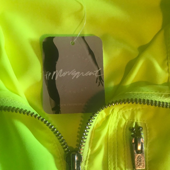 NEW Free People “Movement” Neon Yellow Jacket S: M - Picture 3 of 7